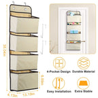 4-Pockets Wall Mount Closet Storage Organizer