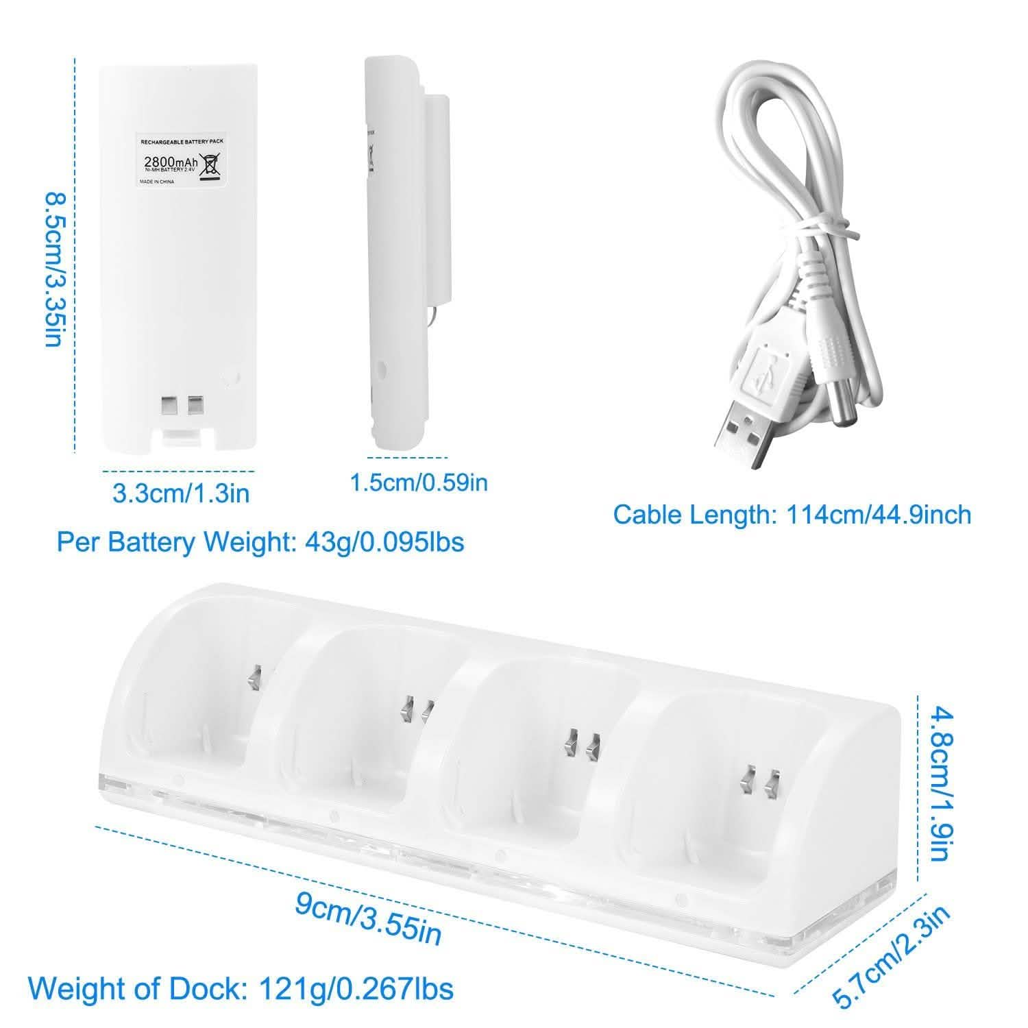 4 Remotes Charging Dock