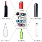 4-Tier Bottle Storage 12 Bottles Transparent Stackable Organizer Holder Shelf