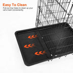 4-Tier Cat Cage with 360° Lockable Wheels, 3 Doors, 3 Ladders and 1 Hammock