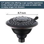 High Pressure 5-Spray Fixed Shower Head, Angle Adjustable