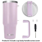 40 Oz Insulated Coffee Tumbler with Handle and Straw