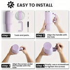 40 Oz Insulated Coffee Tumbler with Handle and Straw