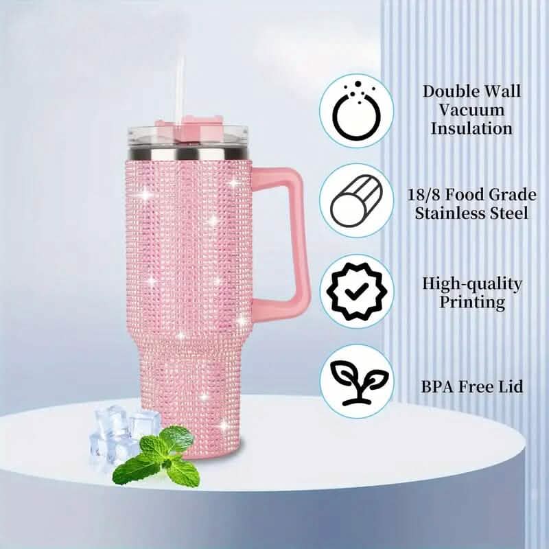 40 Oz Super Sparkly Rhinestone Bling Tumbler