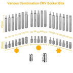 40-Pieces: Socket Bit Set Hex Torx Spine