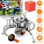 4000W Portable Camping Stove Foldable Powerful Gas Stove Backpacking Burner