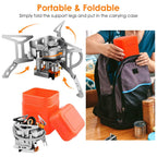 4000W Portable Camping Stove Foldable Powerful Gas Stove Backpacking Burner