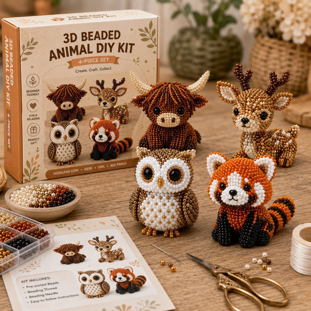 Tiny 3D Beaded Animal DIY Kit