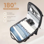40L Expandable Waterproof Travel Backpack with USB Port & 17” (43.18 cm) Laptop Sleeve – AirVoyage