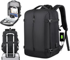 40L Expandable Waterproof Travel Backpack with USB Port & 17” (43.18 cm) Laptop Sleeve – AirVoyage
