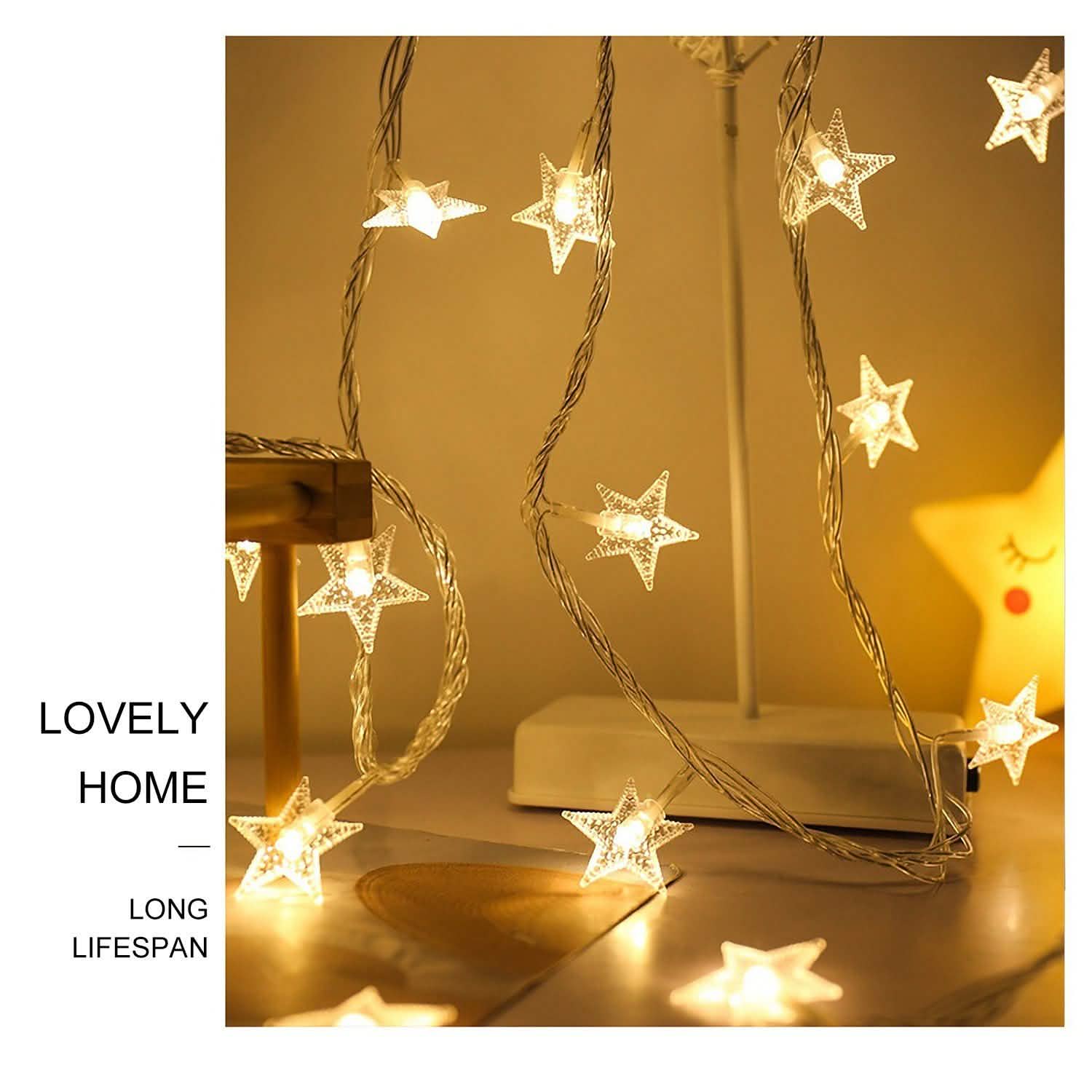 40-LED 13.12FT Star Fairy Lights