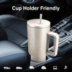 40oz Tumbler with Handle, Lid and Straw Insulated Cup Reusable Stainless Steel