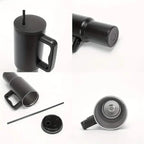 40oz Tumbler with Handle, Lid and Straw Insulated Cup Reusable Stainless Steel