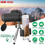 40x60 HD Optical Monocular Telescope with FMC Lens