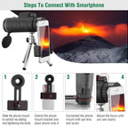 40x60 HD Optical Monocular Telescope with FMC Lens