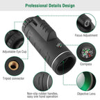 40x60 HD Optical Monocular Telescope with FMC Lens