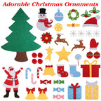 41-Piece: DIY Felt Christmas Tree Detachable Ornaments for Kids