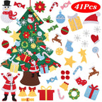 41-Piece: DIY Felt Christmas Tree Detachable Ornaments for Kids