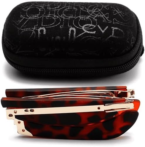 Foldable Anti-Blue Light Reading Glasses with Case, Anti Eyestrain/Glare Computer Reading Glasses