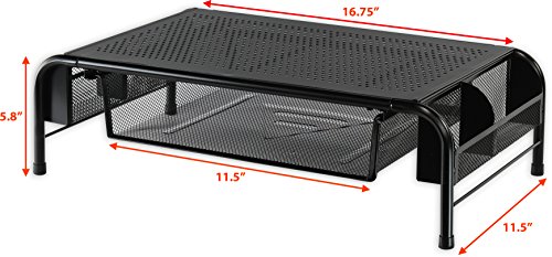Metal Desk Monitor Stand and Desktop Organizer