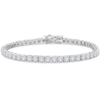 4.20 Ct Round Cut Diamond Tennis Bracelet 14K White Gold Lab-Grown 6.25 Inch