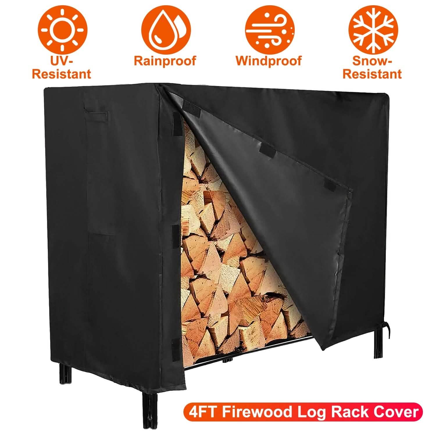 420D Oxford Fabric Firewood Rectangular Log Rack Cover
