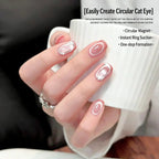 Hollow Ring Cat Eye Magnet For Nails, Easy Operation Nail Art Tool