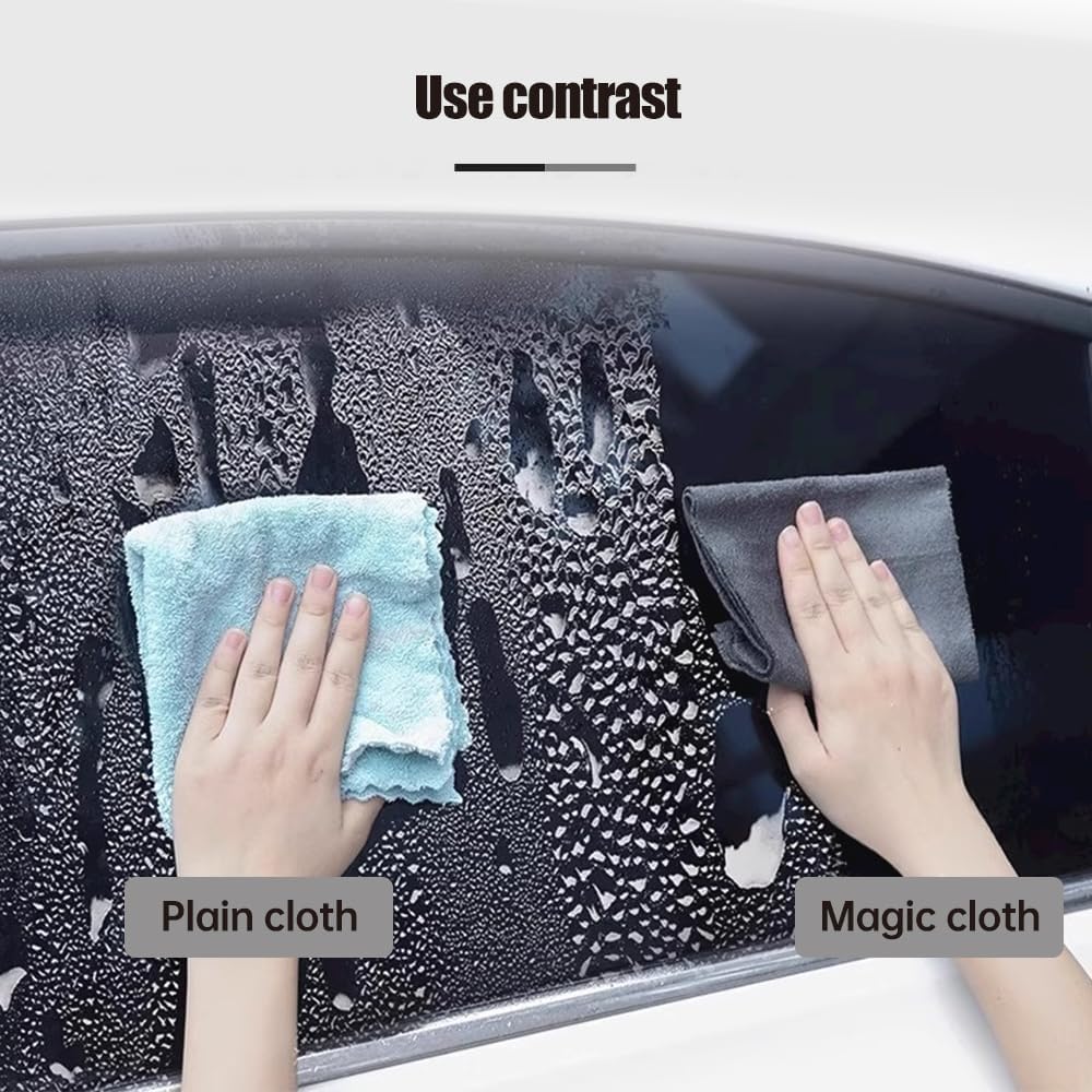 10-Pack Reusable Thickened Microfiber Cleaning Cloths – Streak-Free Magic Wipes for Glass, Windows & Cars