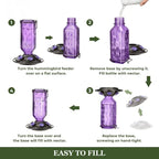 24oz Leak Proof Glass Hummingbird Feeder