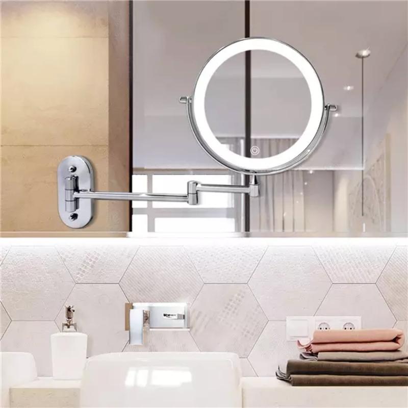 Rechargeable Wall-Mounted LED Makeup Mirror