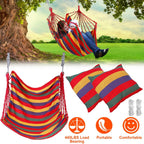 440lbs Hanging Hammock with 2 Pillows