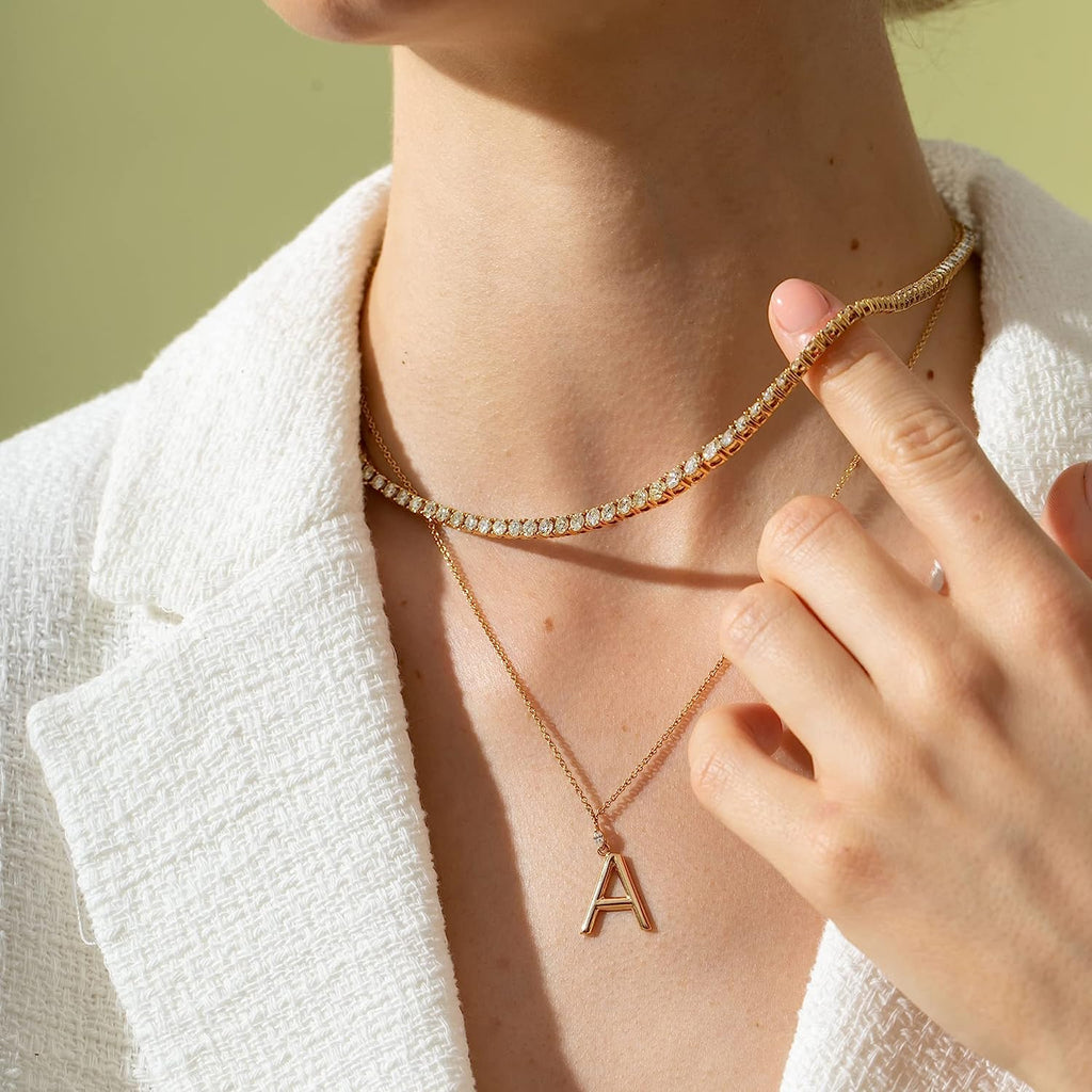 "Crystal' Tennis Necklace