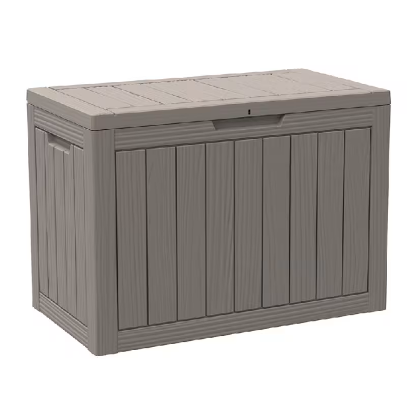 75 Gallon Heavy-Duty Outdoor Deck Box - Waterproof, Lockable