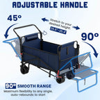 2-in-1 Folding Wagon Cart Chair 650LBS Capacity