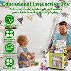 48-Piece: Pretend Cash Register Play Toy Set