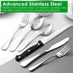 48-Piece: Stainless Steel Silverware Cutlery Set
