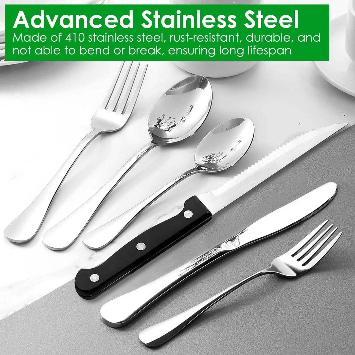 48-Piece: Stainless Steel Silverware Cutlery Set