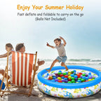 48 x 10 Inflatable Swimming Pool with 3 Velvets Water Drain Plug