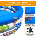 48 x 10 Inflatable Swimming Pool with 3 Velvets Water Drain Plug