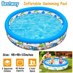48 x 10 Inflatable Swimming Pool with 3 Velvets Water Drain Plug