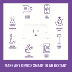 2-Pack: WiFi Smart Plug – 15A, Timer & App Control, Works with Alexa & Google Home
