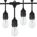 48ft Outdoor String Light Waterproof Patio String Lights Bulbs