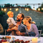 48ft Outdoor String Light Waterproof Patio String Lights Bulbs