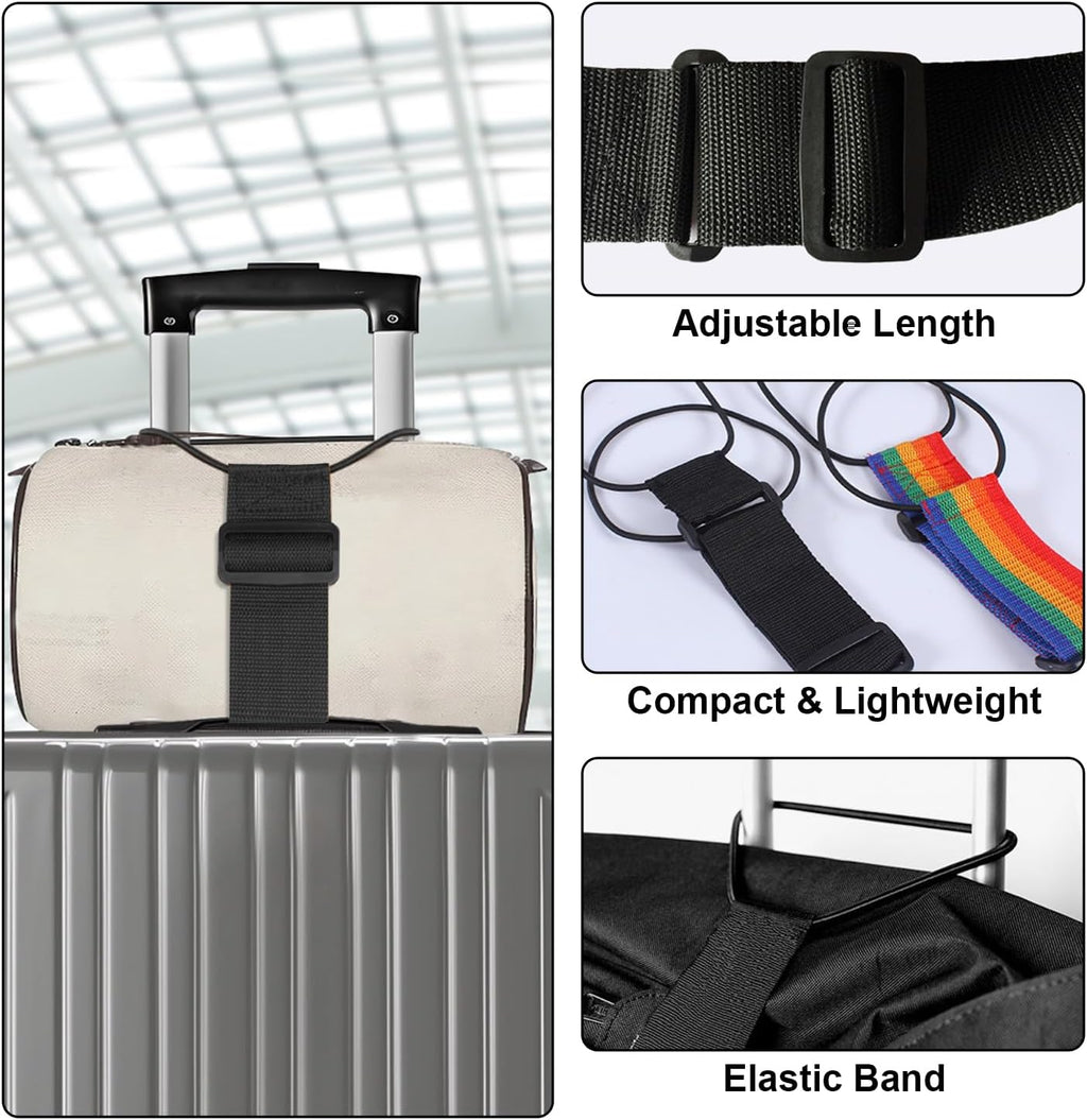 2-Pack Adjustable Luggage Connector Straps – Multi-Use Travel Bag Securing Belts