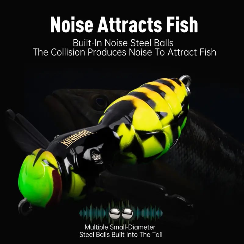 Bionic Wasp Topwater Lure That Triggers Explosive Strikes