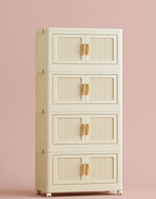 2-6 Layer Foldable Rolling Storage Bin Cabinet