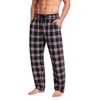 (4 Pack) Men's Cotton Knit Flannel Plaid Lounge Pajama Pants