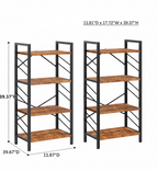 Industrial Metal Bookshelf