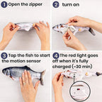 USB Charging Interactive Cat Toy Fish