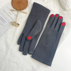Touch Screen Winter Gloves with Nail Polish Design